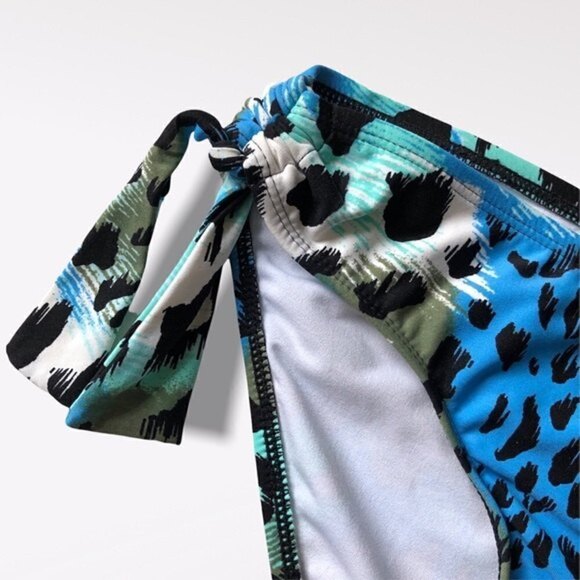 Beach House Animal Print Bikini Bottom Side Tie Swim Size 6 - Picture 9 of 9